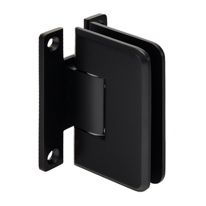 CRL Matte Black Plymouth Series Wall Mount 'H' Back Plate Hinge