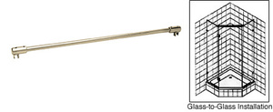 CRL Polished Nickel 39" Sleeve-Over Glass-to-Glass Support Bar for 1/4" to 5/16" Thick Glass