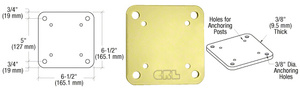 CRL Pre-Treated Aluminum 6-1/2" x 6-1/2" Square Base Plate