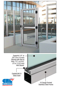 CRL Brushed Stainless Custom Premium Formed Stainless Steel Gate System