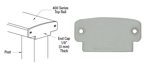 CRL Agate Gray 400 Series Decorative End Cap