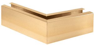 CRL Polished Brass 12" 135º Mitered Corner Cladding for W5B Series Windscreen and Smoke Baffle Base Shoe