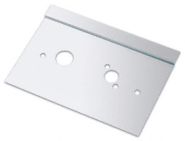 CRL Polished Stainless 6" x 10" Left Hand Center Lock Latch Guard