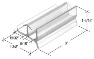 CRL 1-3/8" Wide Sliding Door Bottom Guide for Workright