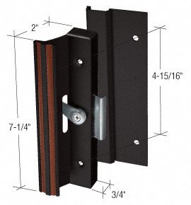 CRL Black Clamp-Style Surface Mount Handle 4-15/16" Screw Holes