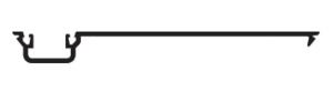 CRL-U.S. Aluminum Shallow Pocket Insert, White KYNAR® Paint- 24'-2"