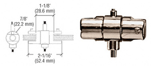 CRL Brushed Nickel Plated Adjustable Double Shelf Brackets for the Cable Display System