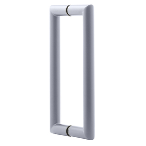 Satin Chrome 8" Mitered Style Back to Back Handles