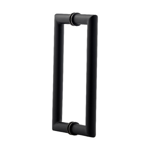 Matte Black 8" Mitered Style Back to Back Handles with Washers