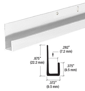 CRL-U.S. Aluminum A20033 Black Anodized 'L' Angle, 2-7/8 x 7/8 x 1/8 -  21'-2 Stock Length