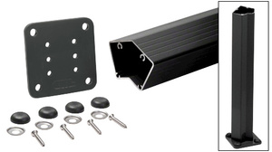 CRL Matte Black 200, 300, 350, and 400 Series 42" Long 135 Degree Surface Mount Post Kit