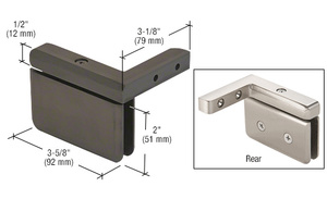 CRL Oil Rubbed Bronze Prima 05 Series Right Hand Offset Mount Hinge