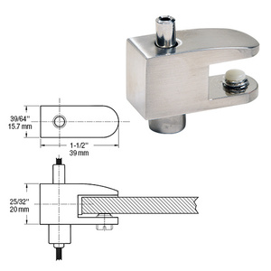 CRL Brushed Nickel Plated Fixed Single Shelf Bracket for Cable Display System