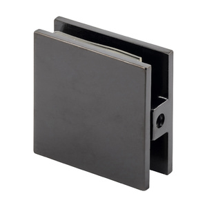 Gun Metal 2" x 2" (51 x 51 mm) Wall Mount Designer Series Glass Clip
