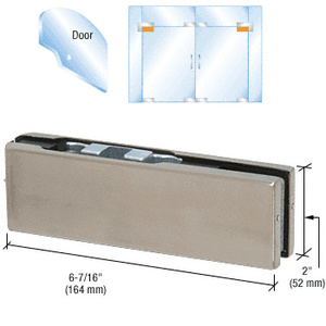 CRL Brushed Stainless Adjustable European Top Door Patch Fitting