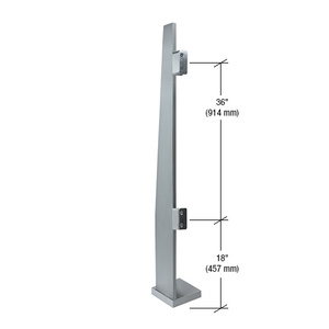 CRL 60" Klarity Brushed Stainless Steel Left End Post