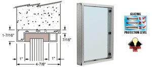 CRL Satin Anodized Aluminum Standard Inset Frame Interior Glazed Vision Window