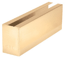 CRL Polished Brass 12" Welded End Cladding for B7S Series Heavy-Duty Square Base Shoe