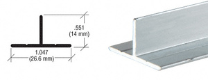 CRL Satin Anodized T-Bar Aluminum Channel