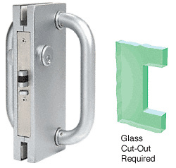 CRL Polished Stainless 4" x 10" RH/LHR Center Lock with Deadlatch