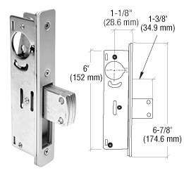 CRL 1-1/8" Backset Narrow Stile Long - Throw Deadlock