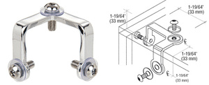 CRL Chrome Deluxe 3-Way Glass Corner Connector