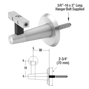 CRL-Blumcraft® Pacific Series Satin Anodized Aluminum Wall Mounted Hand Rail Bracket