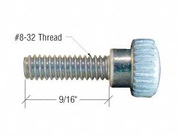 CRL White 8-32 x 9/16" Knurled Thumb Screws