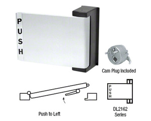 CRL Chrome Universal Push-Pull Paddle Handle - Push to Left