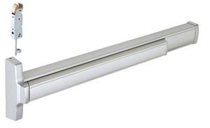 CRL Satin Aluminum 36" Jackson® 2085 Push Pad Concealed Vertical Rod Left Hand Reverse Bevel Panic Exit Device