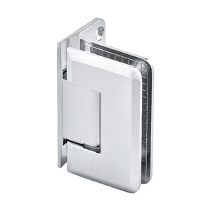 Polished Chrome Wall Mount with Offset Back Plate Premier Series Hinge