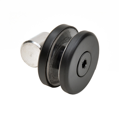 CRL Matte Black Replacement Fixed Panel Fitting for Crescent Series Sliding System