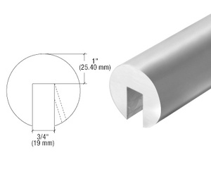 CRL-Blumcraft® Satin Anodized 338 Series 2-1/2" Diameter Aluminum Cap Rail