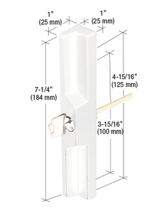 CRL White Pull and Keyed Locking Unit