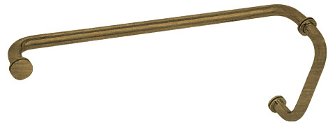 CRL Antique Brass 8" Pull Handle and 24" Towel Bar BM Series Combination With Metal Washers
