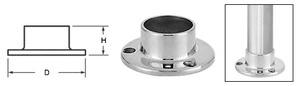 CRL Polished Stainless Full Flange for 2" Tubing