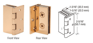 CRL Brass Double Wall-to-Glass Hinges