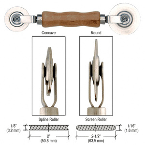 CRL Heavy-Duty Steel Combination Roller Tool 2-1/2" x 1/16" and 2" x 1/8" Wheels