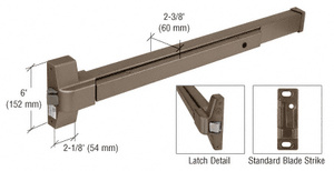 CRL Dark Bronze Touch Bar Rim Panic Exit Device