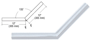 CRL Clear Anodized Quick Connect 135º Corner for 1-1/2" Diameter Tubing