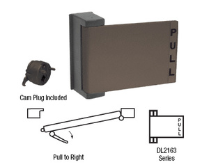 CRL Dark Bronze Universal Push-Pull Paddle Handle - Pull to Right