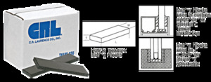 CRL 1/8" x 1/4" x 2" Neoprene Setting Blocks - 80 Durometer