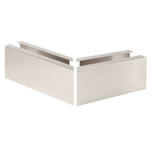 CRL Brushed Stainless 12" 135 Degree Mitered Corner Cladding for L56S Series Standard Square Base Shoe