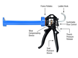 CRL Cox Chilton 12 to 1 Ratio Deluxe Strap Frame Caulking Gun