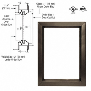 CRL 24" x 56" Door Vision Lite