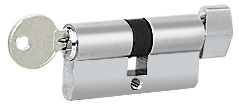 CRL Polished Stainless Keyed Cylinder Lock with Thumbturn