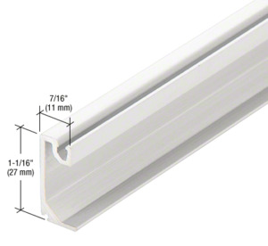 CRL-U.S. Aluminum Exterior Glass Stop, White KYNAR® Paint - 24'-2"