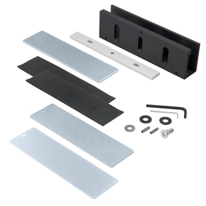CRL Matte Black SDC® Herculite® Door Bracket for Electromagnetic Locks