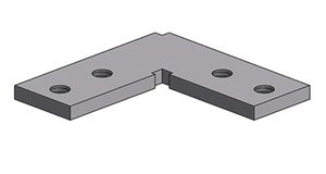 CRL Fallbrook XL Series 90 Degree Connector for Floor and Ceiling Profiles