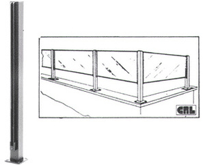 CRL Satin Anodized Air Space Total Custom Design Series Partition Post